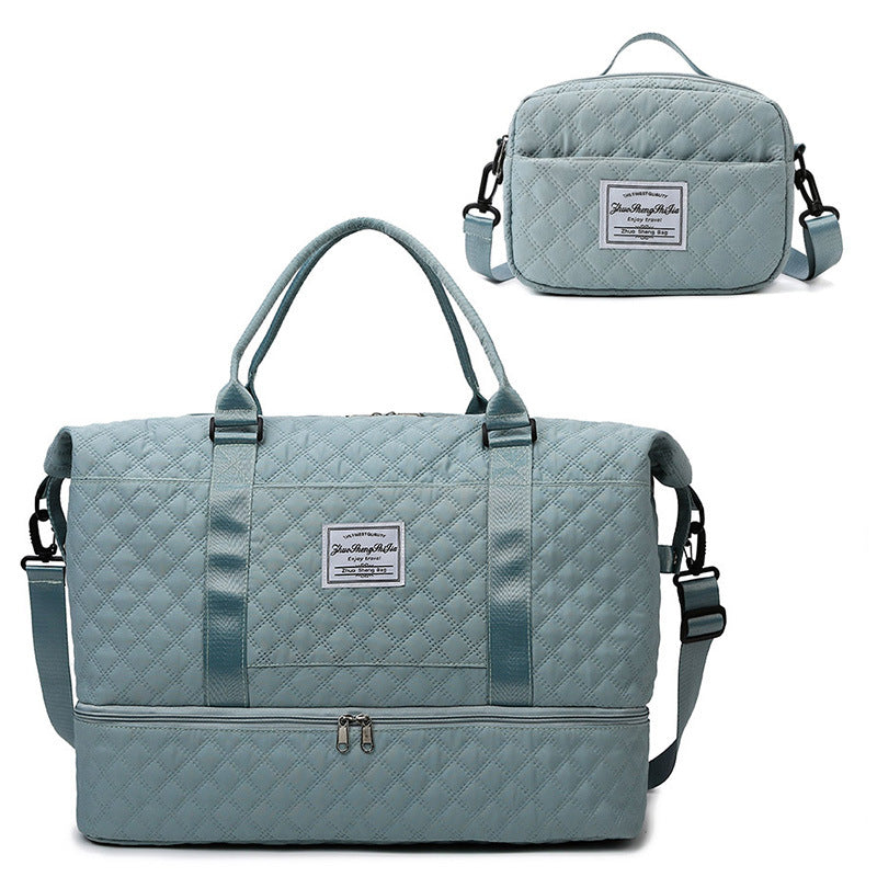 Short-distance Rhombus Folding Dry Wet Separation Travel Bags