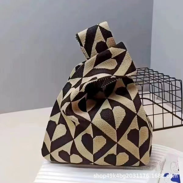 Korean Style Striped High Sense Contrast Handbags