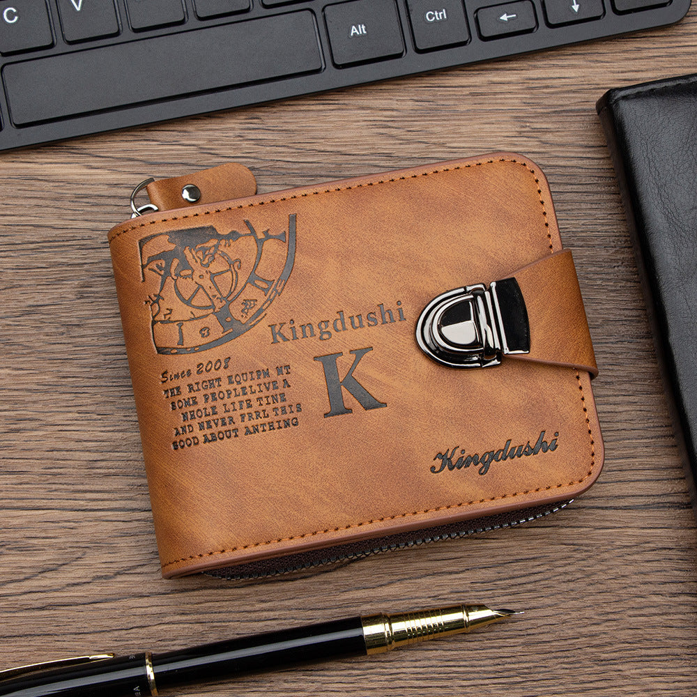 Men's Retro Short With Business Large Capacity Multi Slots Men's Wallet