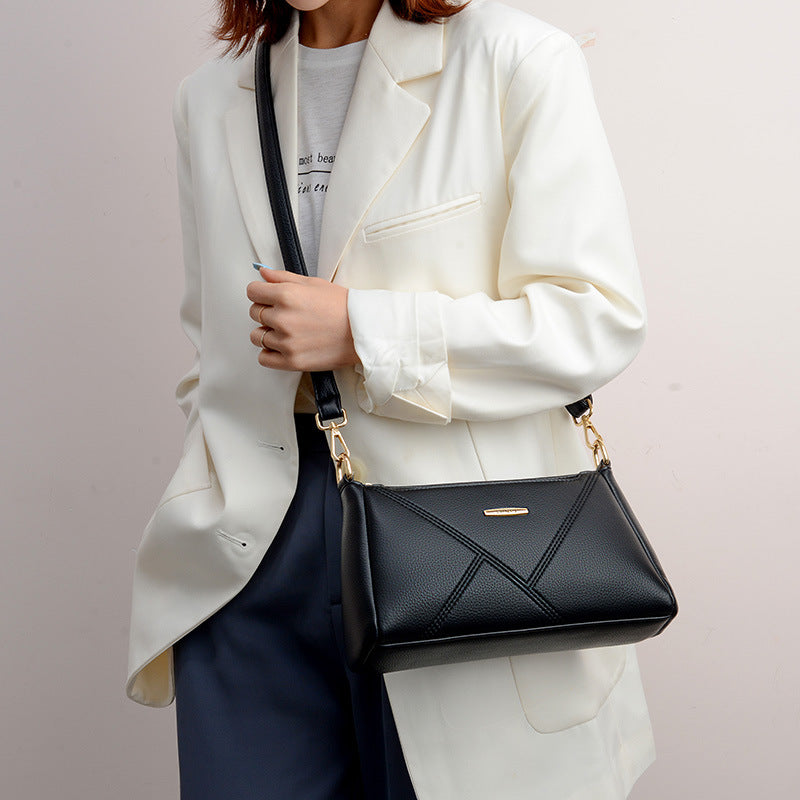 Women's Fashion Underarm Commute Texture Soft Leather Bags
