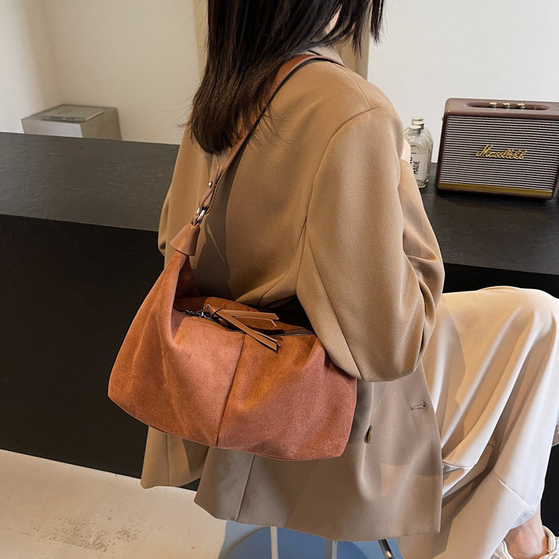 New Slouchy Popular Women's Retro Frosted Shoulder Bags
