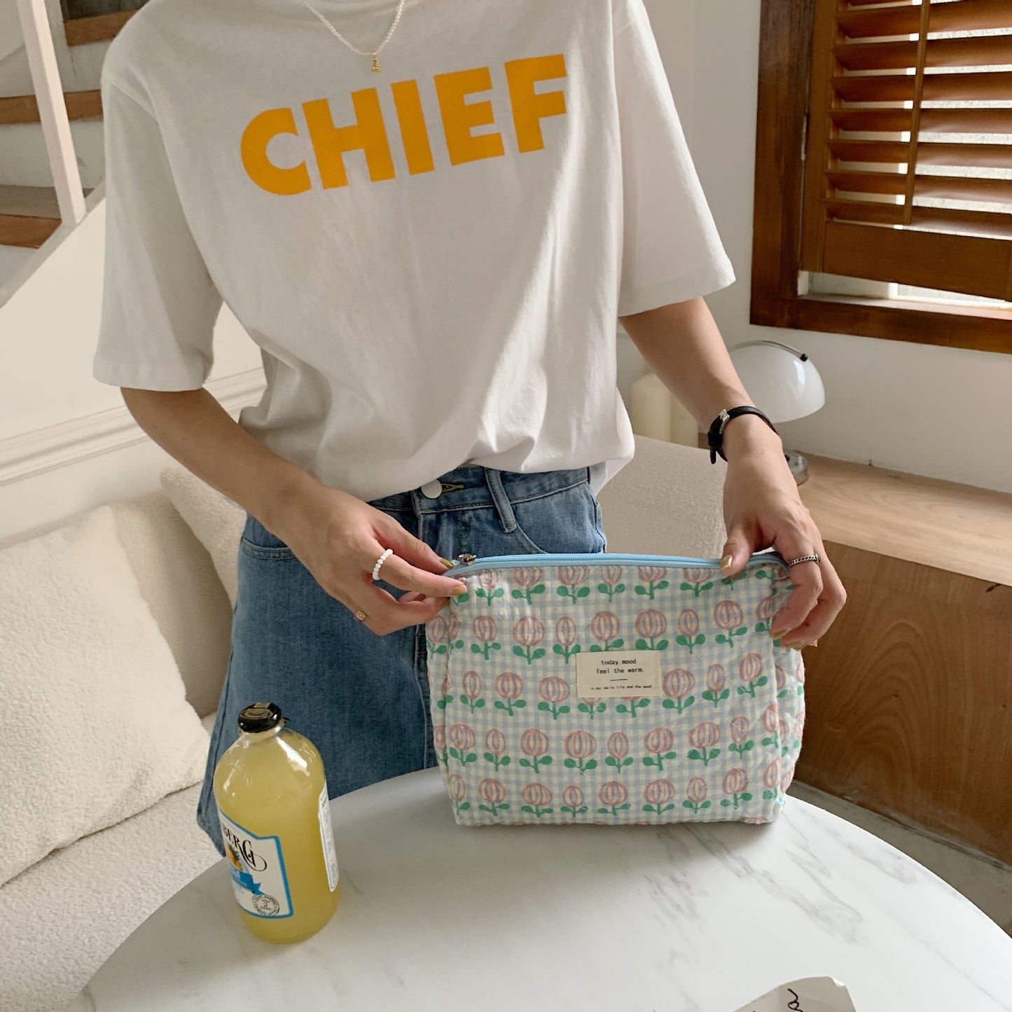 Fresh Floral Makeup Female Multifunction Storage Cosmetic Bags