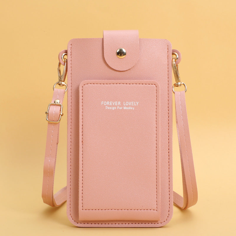 Women's Solid Color Fashion Simple License Phone Bags