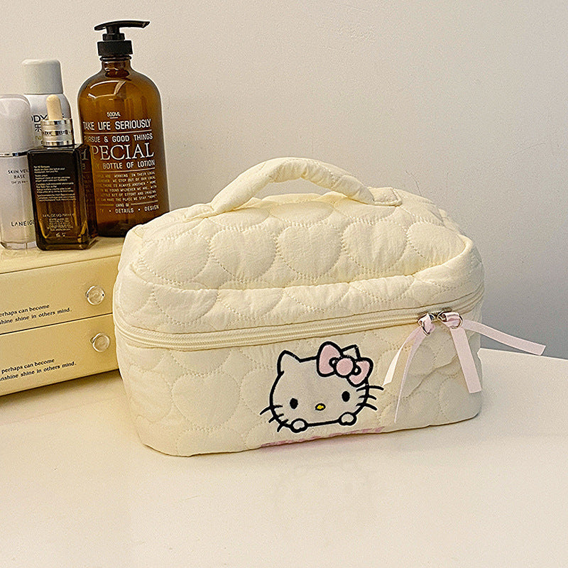 Cream Down Soft Cloud Large Capacity Cosmetic Bags