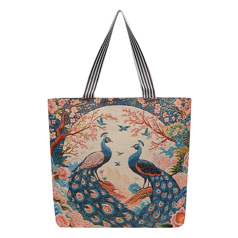 Women's Silk Cloth Fashion Korean Creative Pattern Women's Shoulder Bag