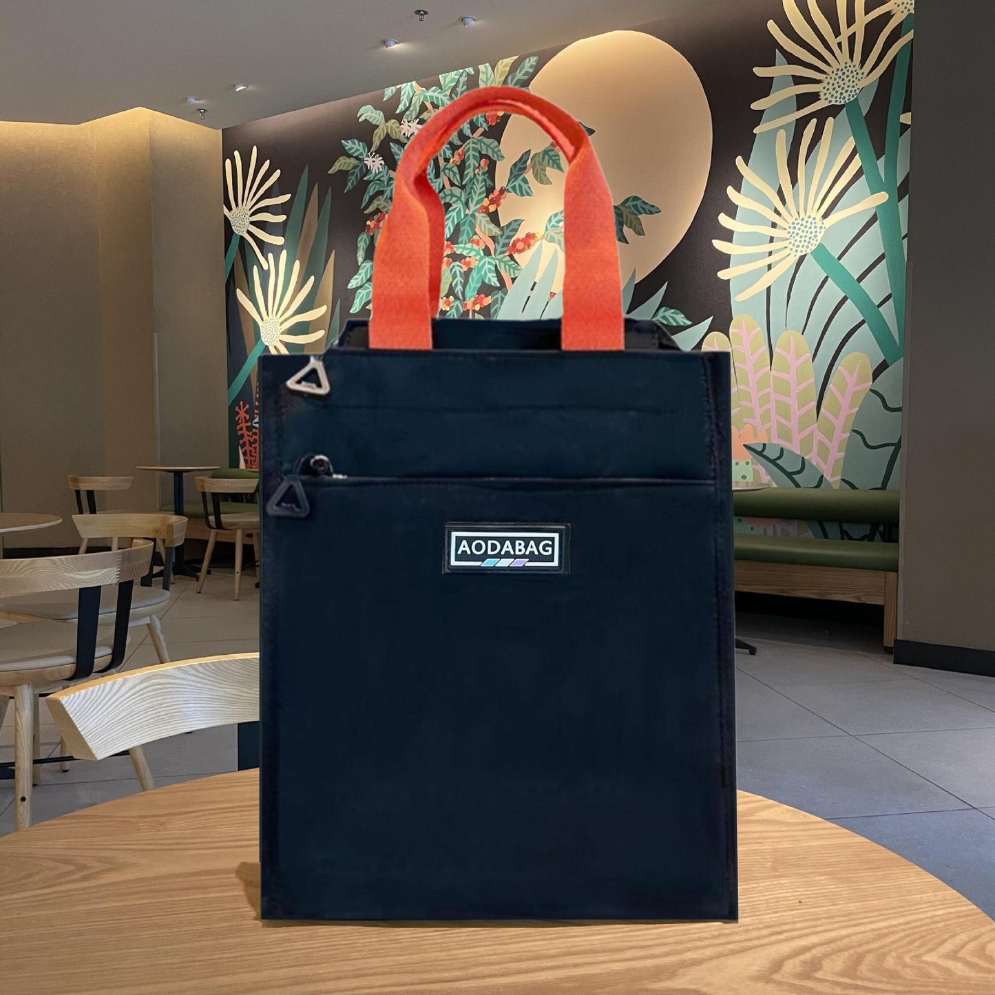 Umbrella Cloth Mummy Simple Large Capacity Zipper Lunch Handbags