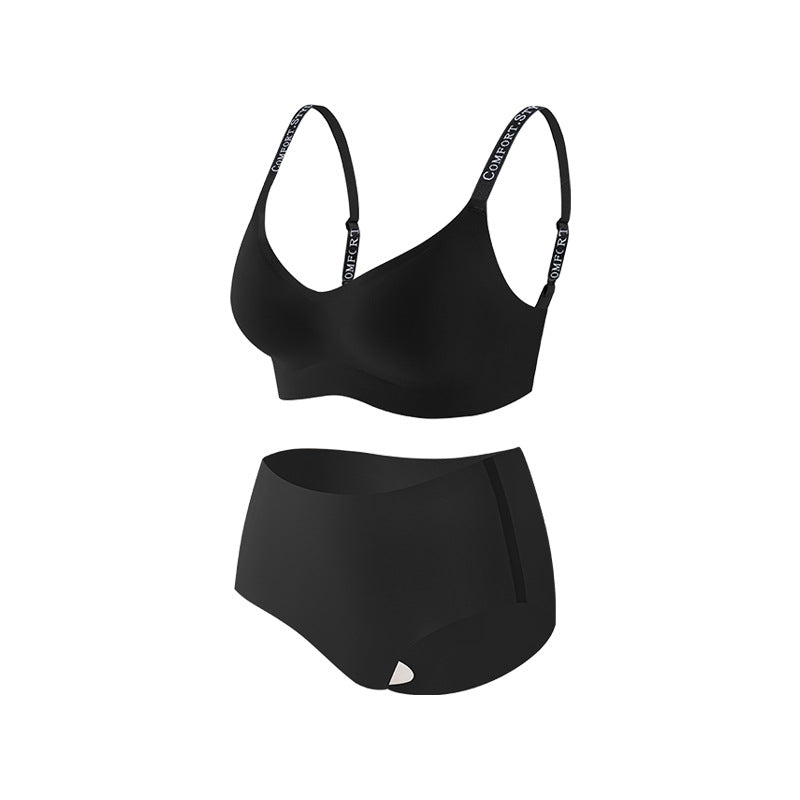 Women's Herbal Letter Braces Underwear Seamless Lifting Bras