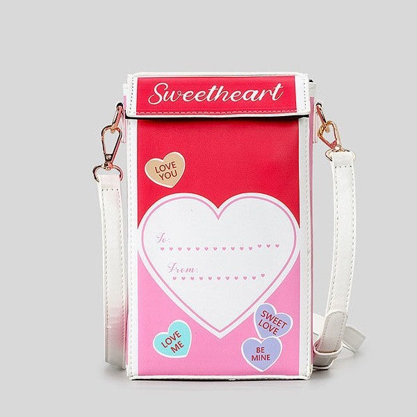 Creative Cute Love Box Letter Contrast Color Handbags
