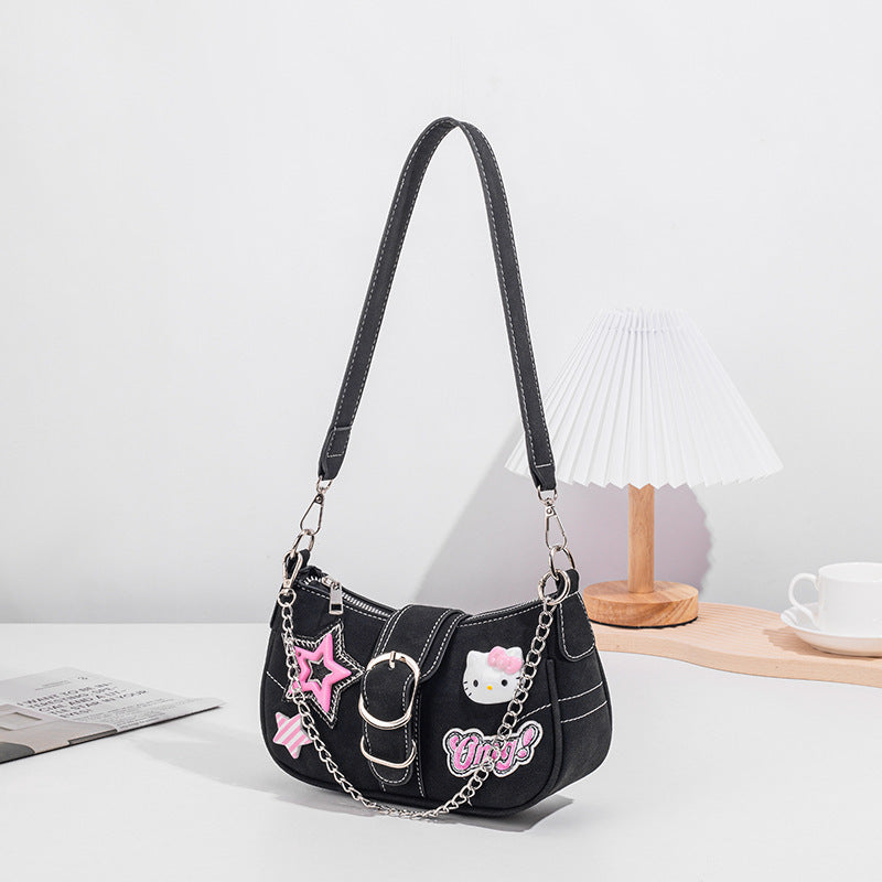 Hot Chain Baguette Underarm Design Cute Women's Shoulder Bag