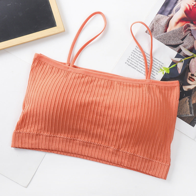 Women's Strapless Undershirt Chest Wrap Tube Top Tanks Camis