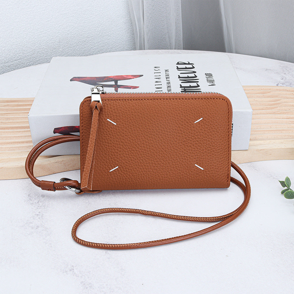 Women's Halter Short Multiple Slots Zipper Leather Ladies Wallet