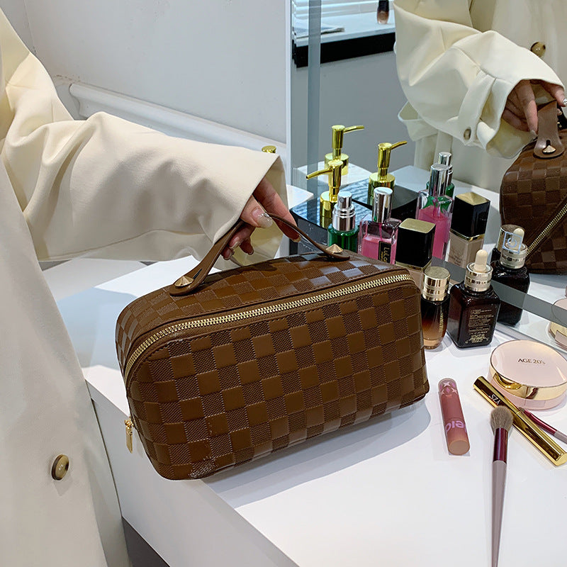 Plaid Super Hot Cosmetics Storage High Cosmetic Bags