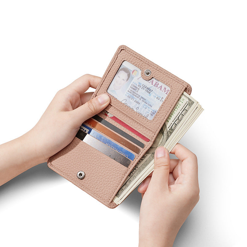 Pretty Women's Genuine Leather Swiping Mini Ladies Wallet