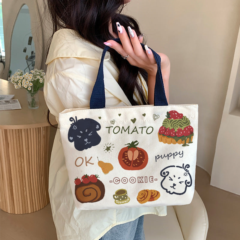 Women's Canvas Cartoon Cabs Korean Style Bags