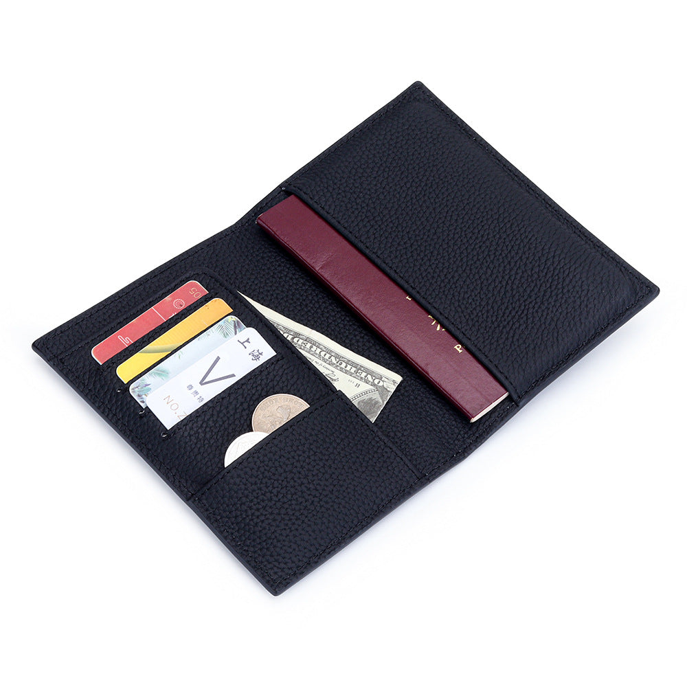 Leather Passport First Layer Simple Certificate Protective Ladies Wallet