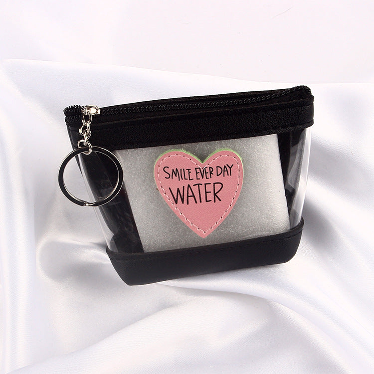 Heart Transparent Love Jelly Korean Data Cable Headset Purses