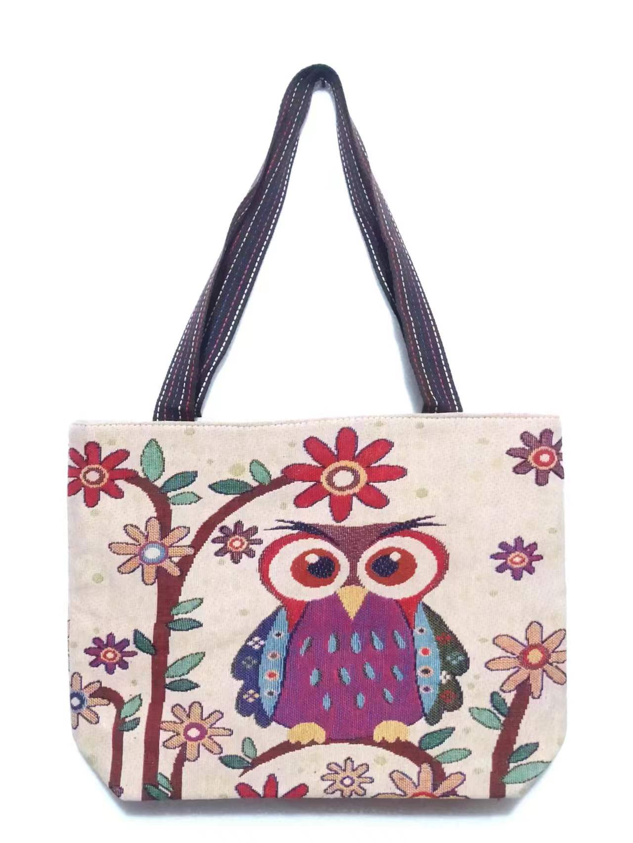 Women's Style Medium Canvas Large Double Sided Shoulder Bags