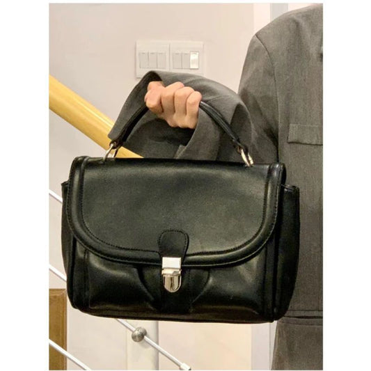 Retro Soft Leather Portable Postman Texture Large Bags