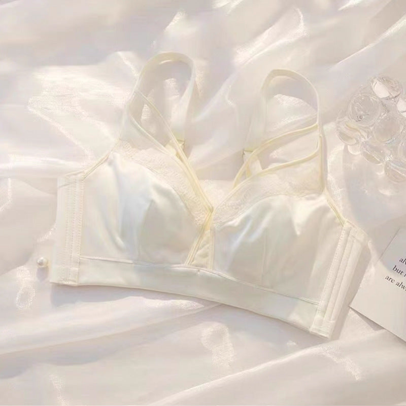 Women's Rabbit Mug Push-up Thin No Wire Accessory Breast Lingerie Sets