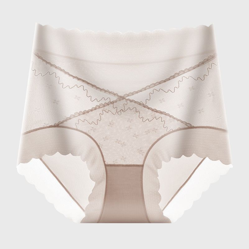 Women's Sexy Lace High Waist Light Plastic Panties