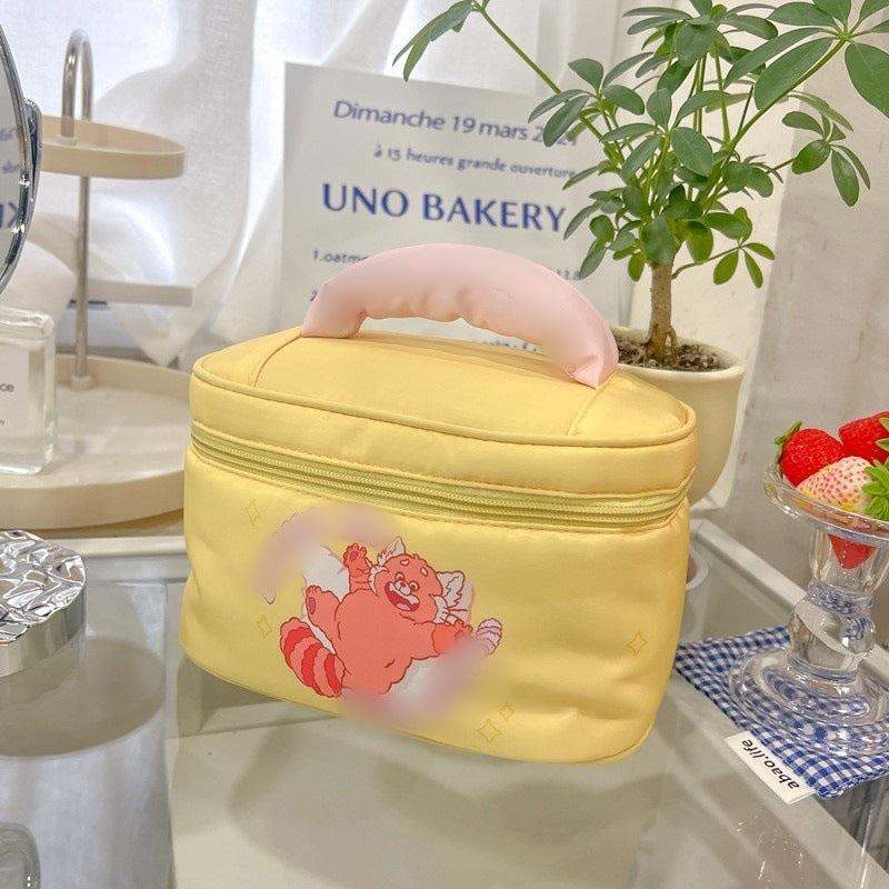 Women's Convenient Style Simple Fashion Portable Cartoon Bear Printed Cosmetic Bags