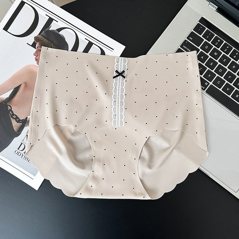 Women's Style Polka Dot Stitching Lace Underwear Panties