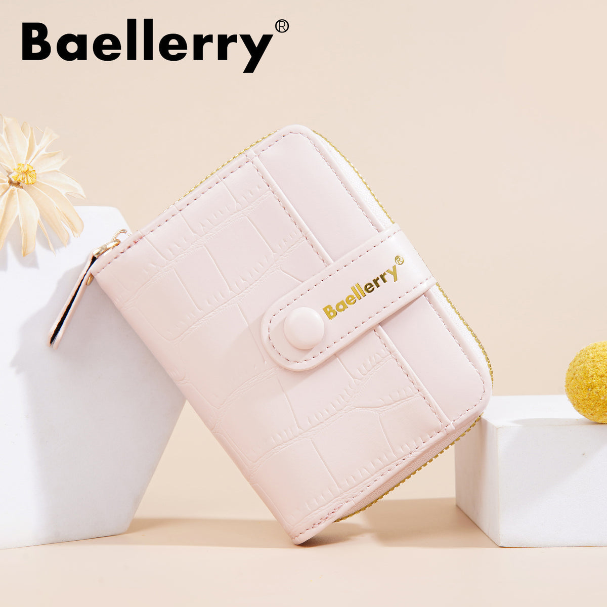 Women's High-grade Short Stone Pattern Multiple Slots Coin Purses