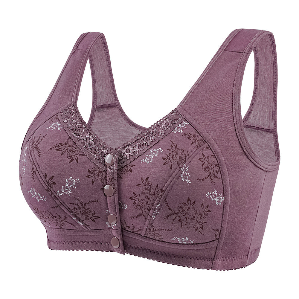Front Buckle Vest Floral Lace Mother Everyday Bras
