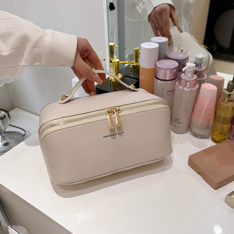 Lychee Pattern Large Capacity Portable Toiletry Advanced Sense Makeup Bag