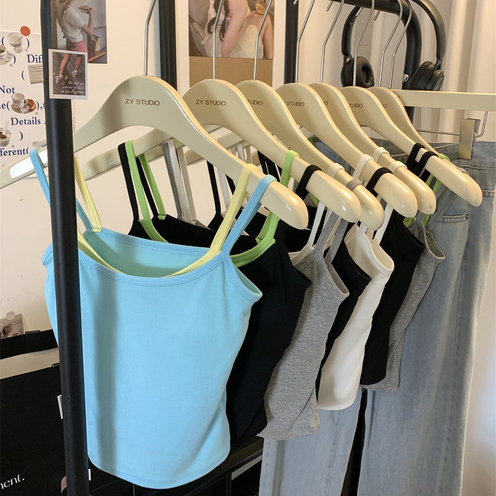 Women's Sense Padded Strap Vest Inner Match Tanks Camis