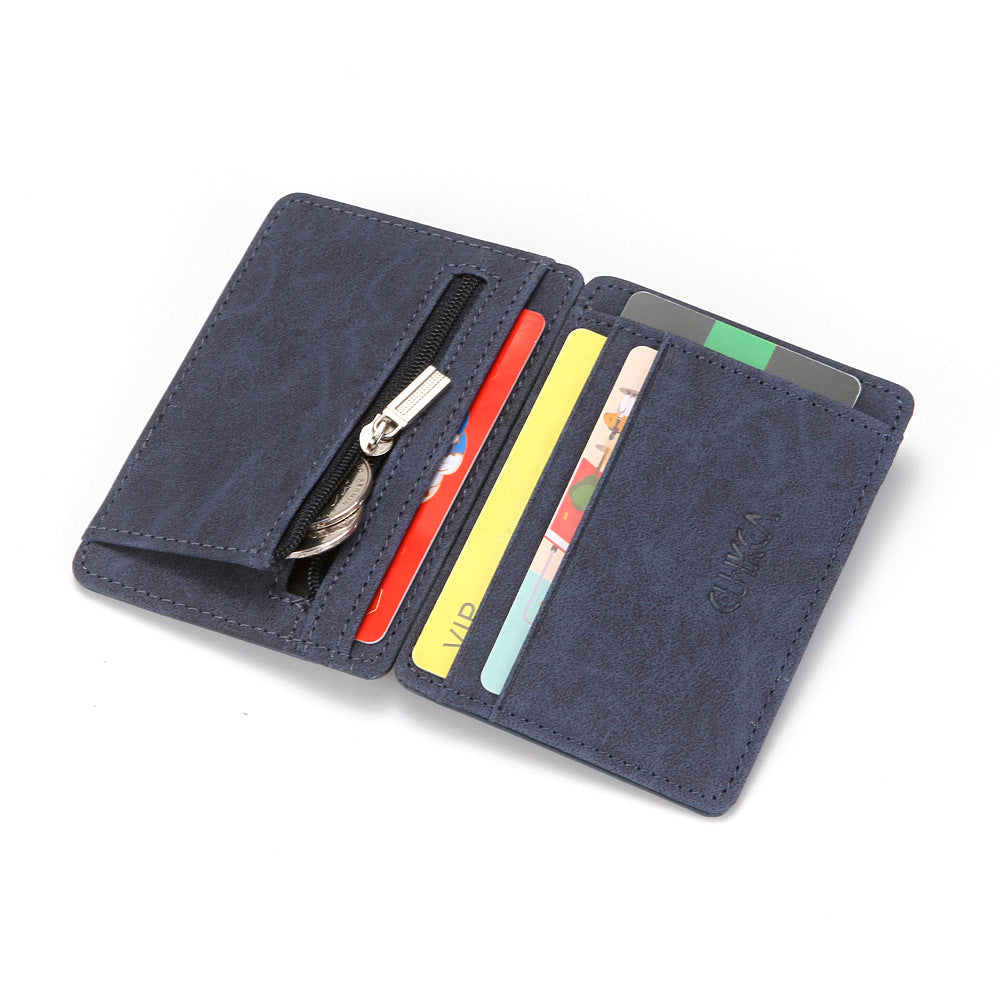 Men's Creative Magic Flip Lady's Zipper Short Card Holder