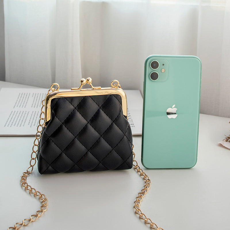 Graceful Popular Women's Rhombus Textured Short Bags