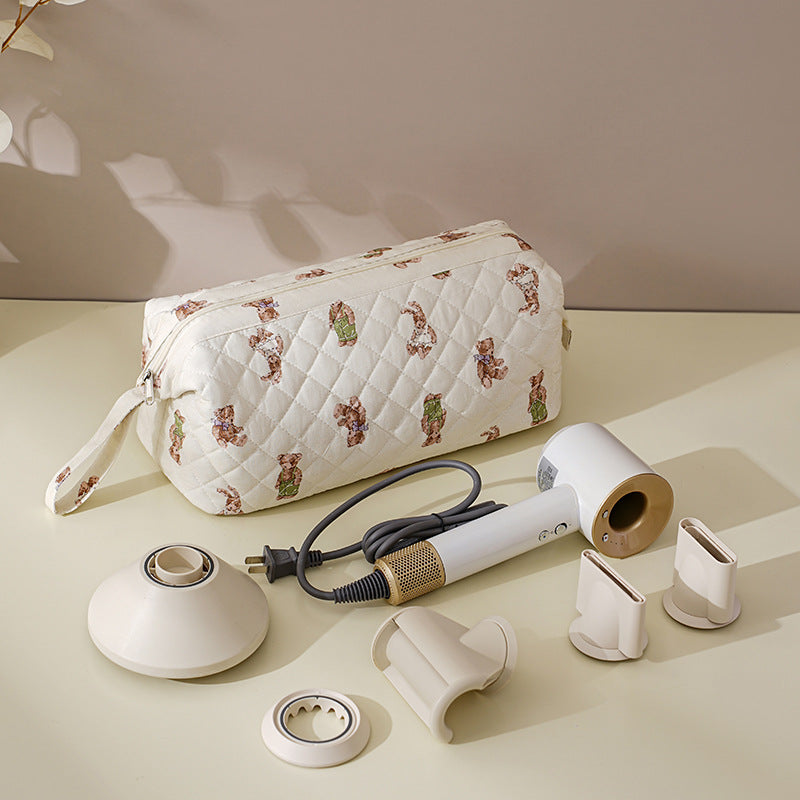 Floral Hair Dryer Storage Portable Curler Buggy Large Bags