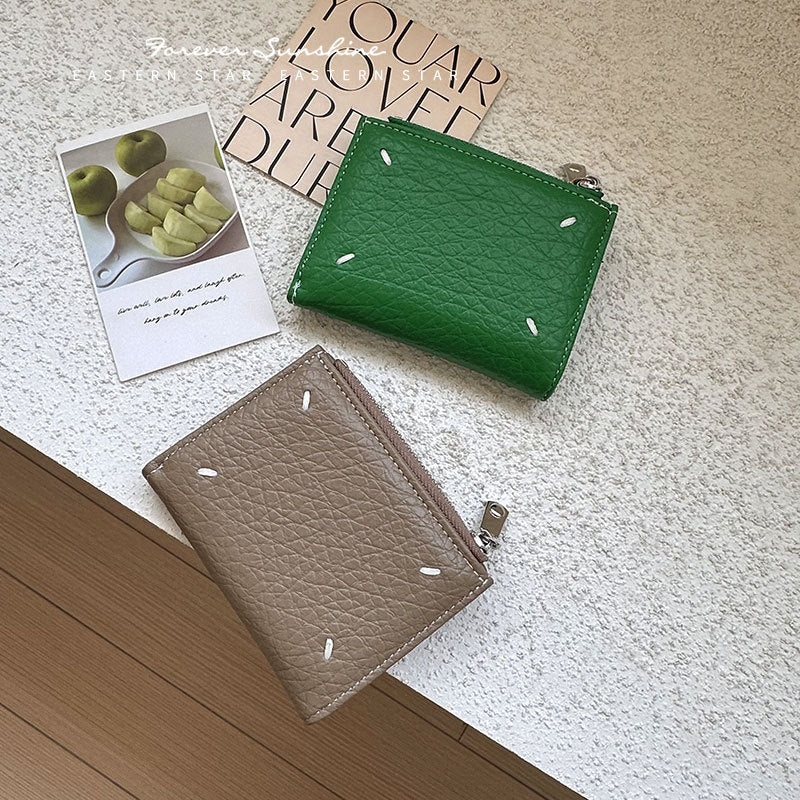 Women's & Men's & Style Authentic Leather Tactile Feel Black Purses