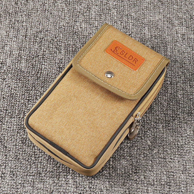 Men's Mobile Canvas Cell Horizontal Vertical Hanging Phone Bags