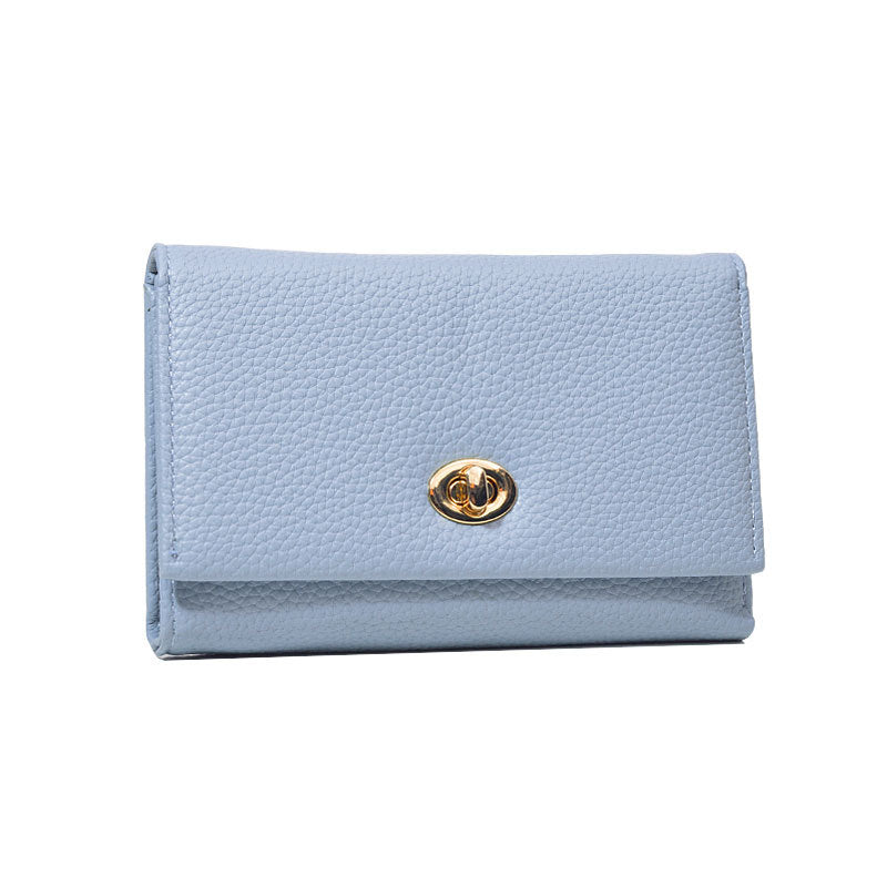 Women's Authentic Leather Tactile Feel Short Premium Lock