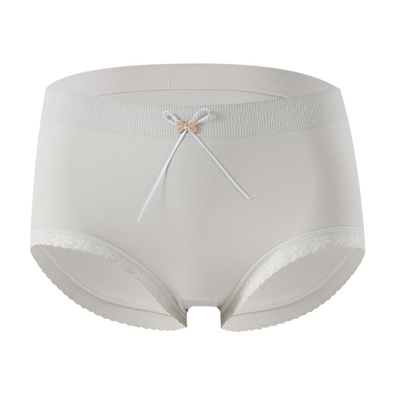 Women's Elastic Underwear Mid Waist Pure Color Panties