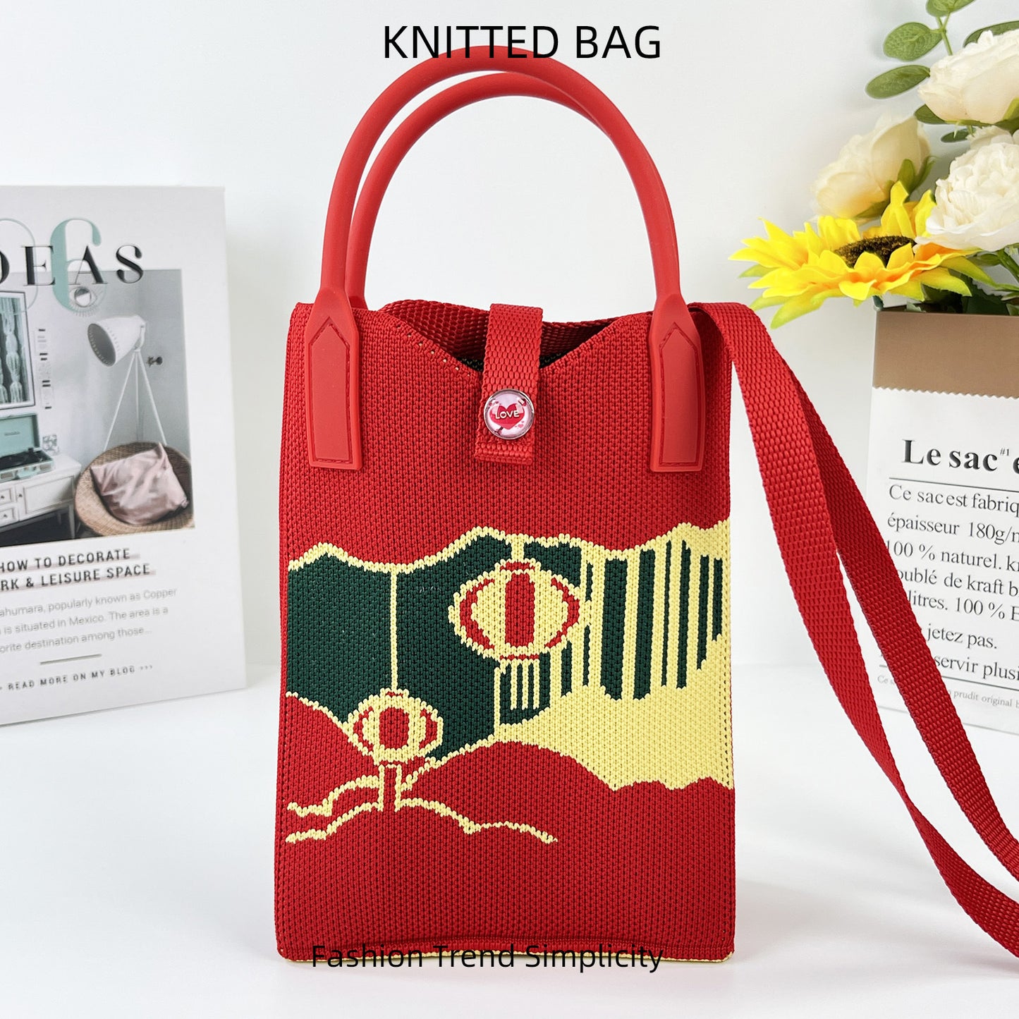 Pretty Knitted Mobile Mason Korean Mini Bags