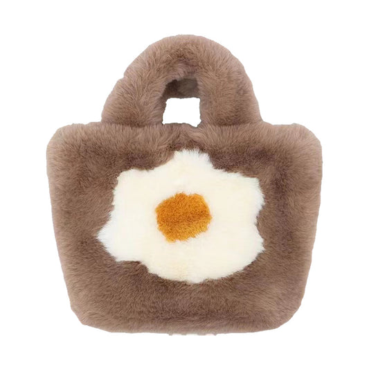 Women's Egg Portable Plush Leisure Large Capacity Bags