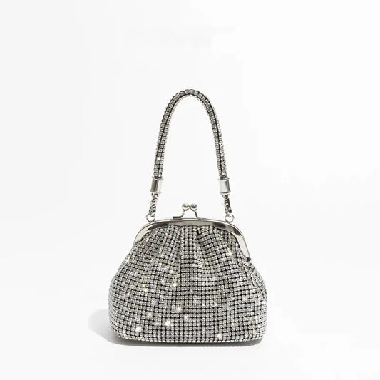 Women's Hand Dinner Shiny Rhinestone Portable Shell Bags