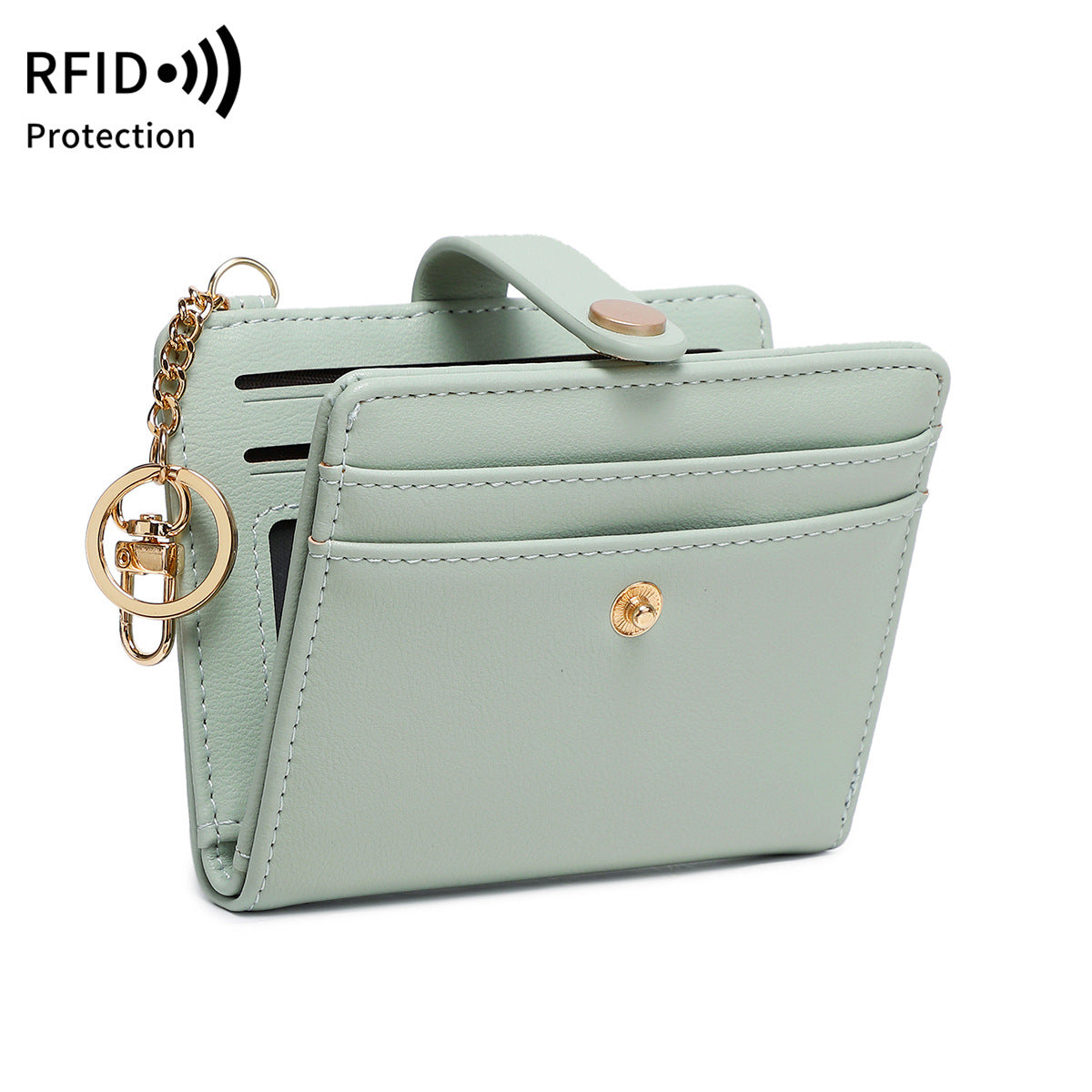 Creative Women's Swiping Simple Bifold Zipper Ladies Wallet