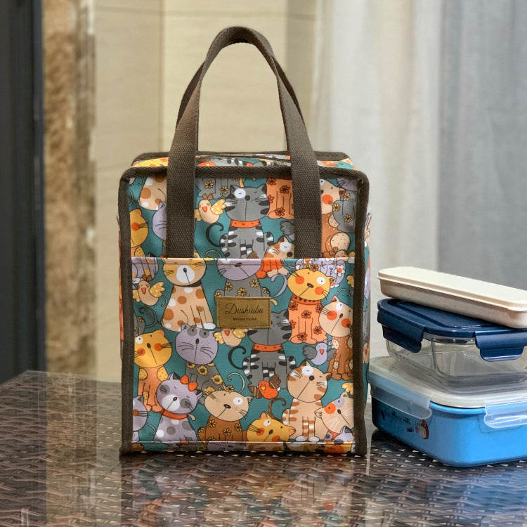 Korean Style Waterproof Thermal Preservation Lunch Box Octave Music Gun Handbags