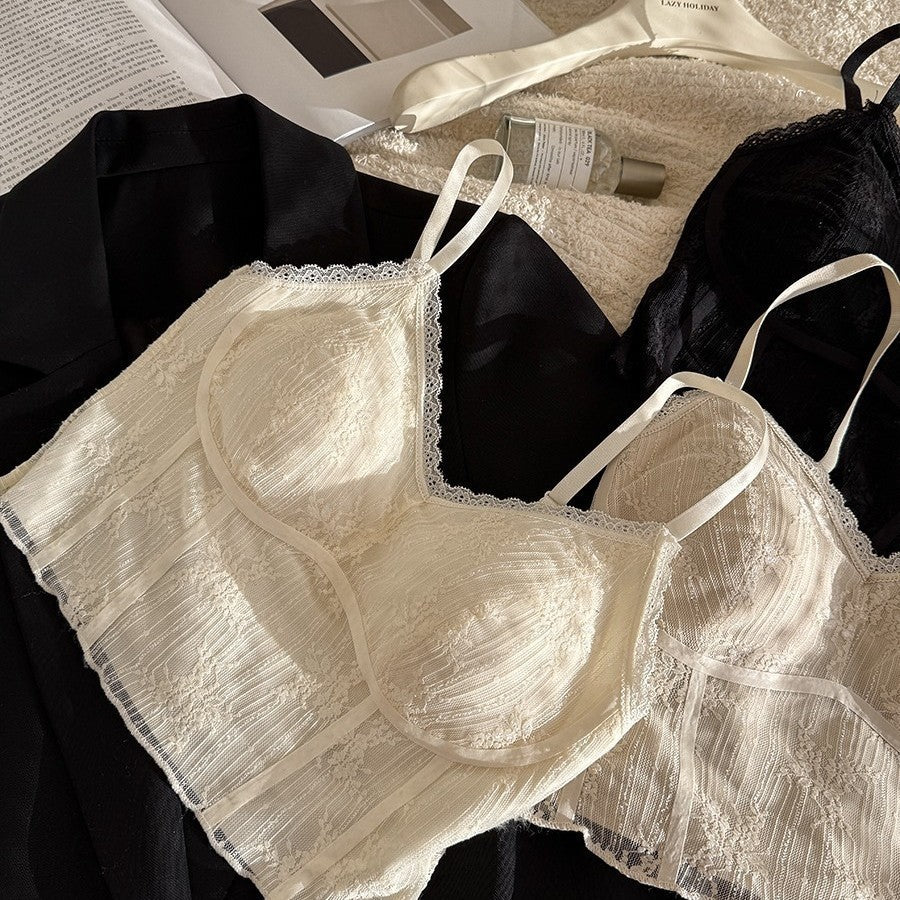 Women's Back Camisole Underwear With Chest Pad Lingerie Sets