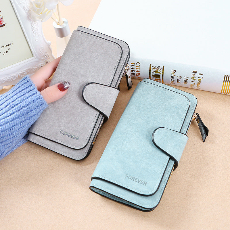 Women's Korean Big Three Fold Fashion Multiple Ladies Wallet