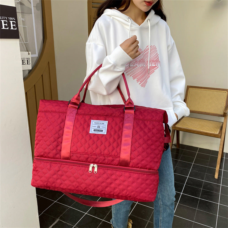 Women's Capacity Business Trip Portable Shoe Warehouse Storage Short Travel Bags