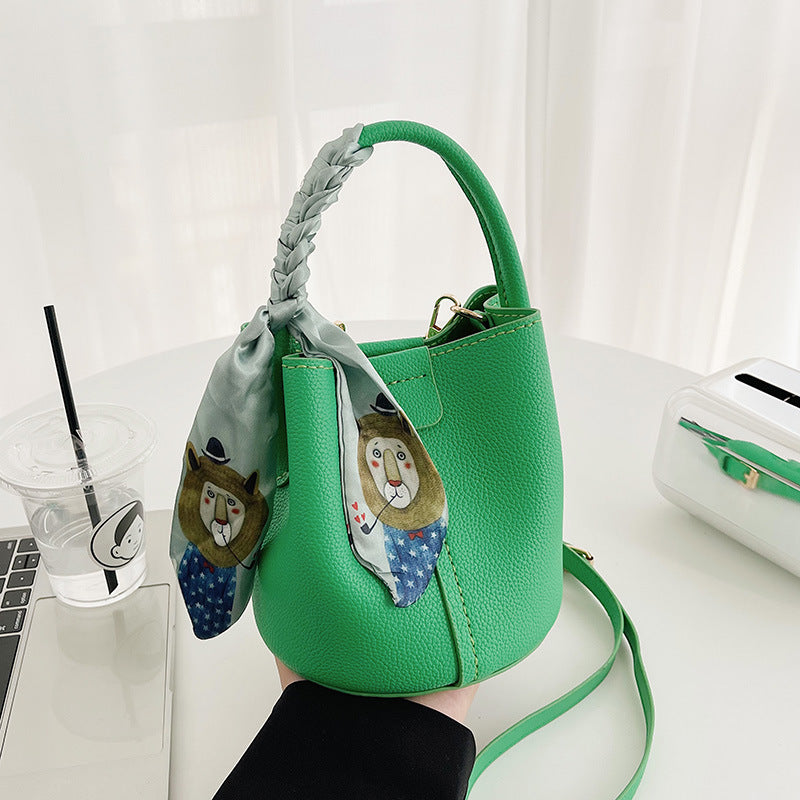 Women's Korean Style Pure Color Portable Crossbody Bags