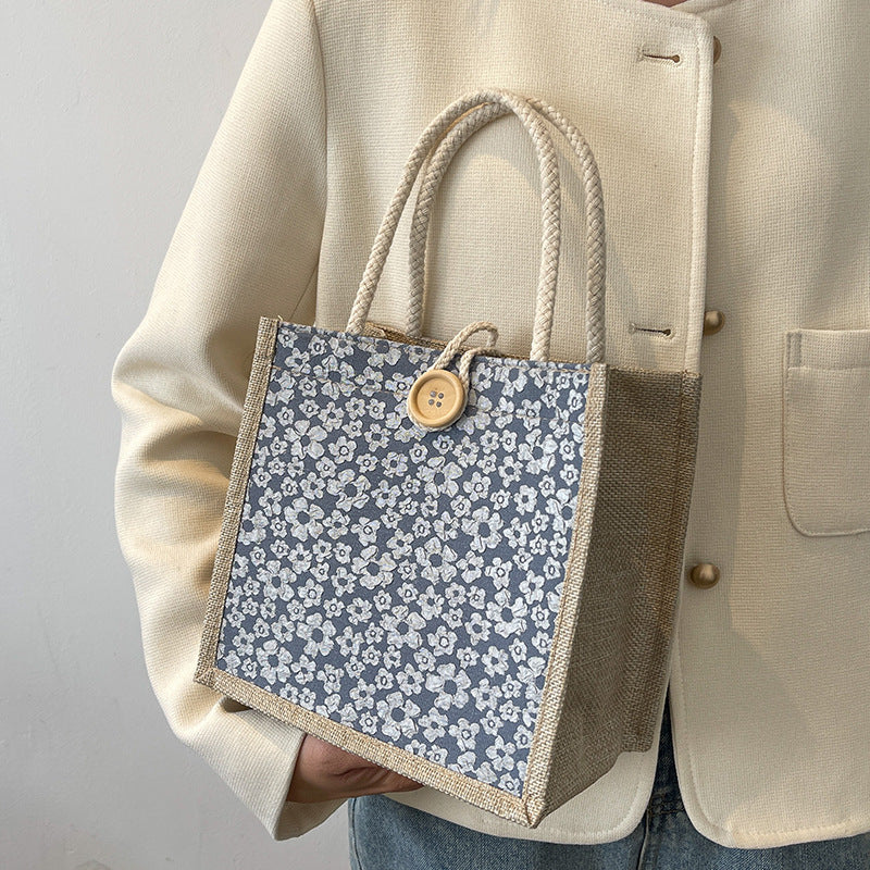 Women's Linen Western Style Out Hand Carrying Handbags