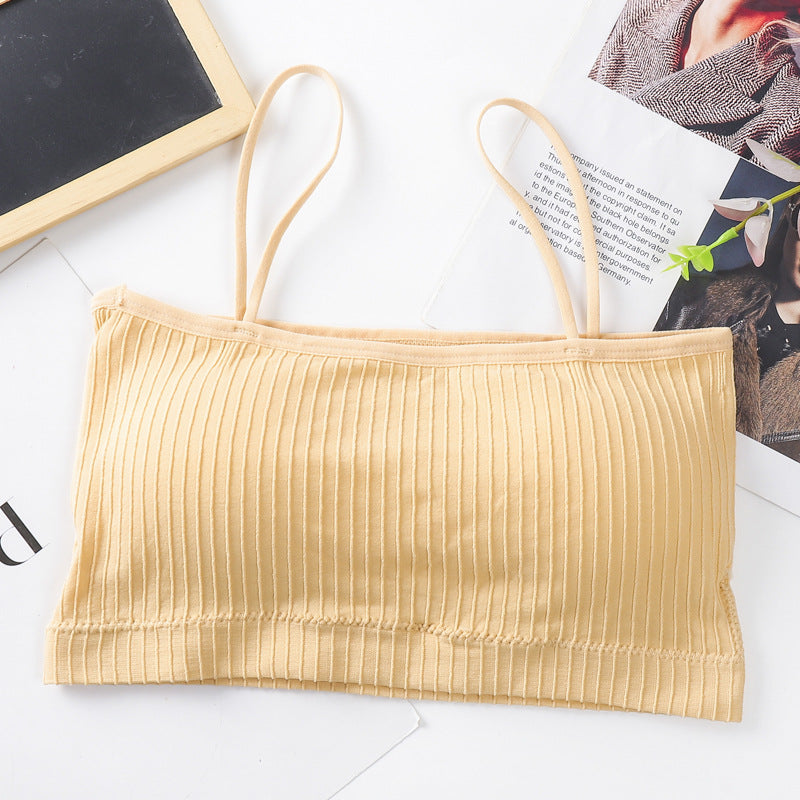 Women's Strapless Undershirt Chest Wrap Tube Top Tanks Camis