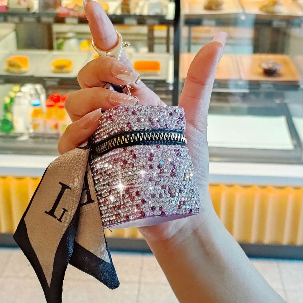 Mini Full Diamond Advanced Sense Earphone Classic Coin Purses