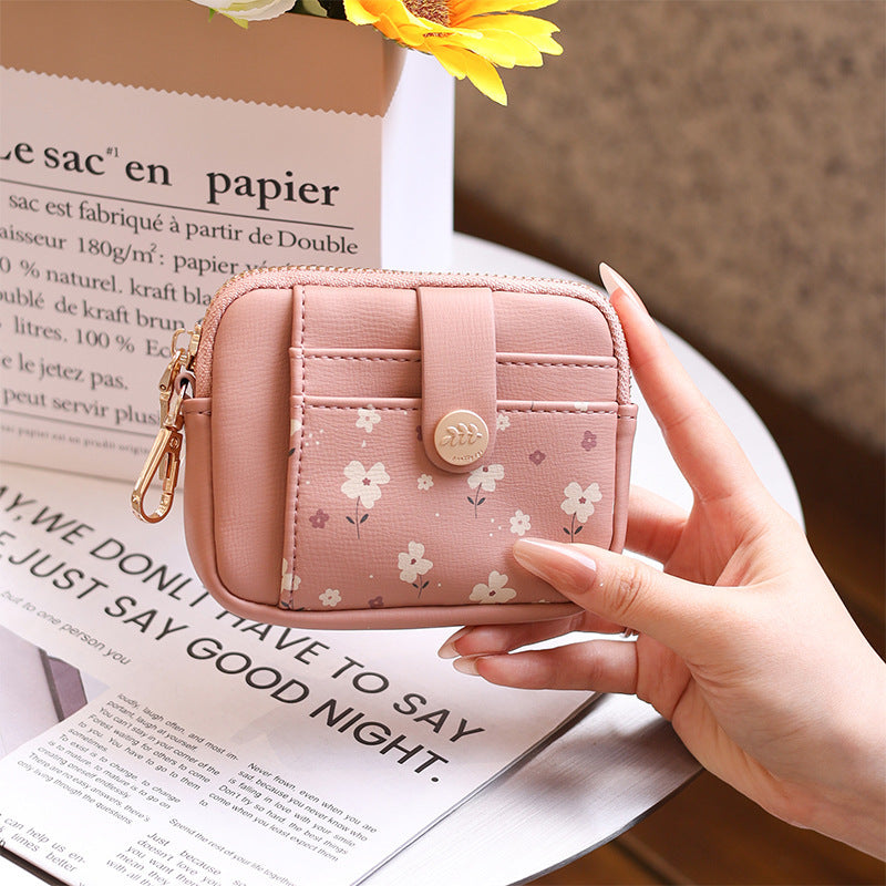 Women's Hobo Leather Short Minimalist Fashionable Printed Ladies Wallet